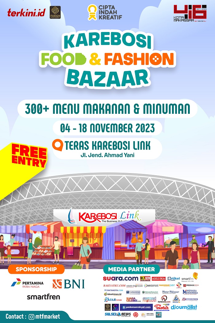 Event Outdoor, Dance KPop hingga Singing Competition Ramaikan Bazaar Kuliner dan Fashion di Teras Karebosi 